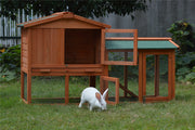 YES4PETS 146cm Rabbit Hutch Metal Run Wooden Cage Guinea Pig Cage House V278-RH065