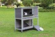 YES4PETS 110cm XL Double Storey Rabbit Hutch Guinea Pig Cage , Ferret Cat cage W Wheel & Pull Out Tray V278-RH430