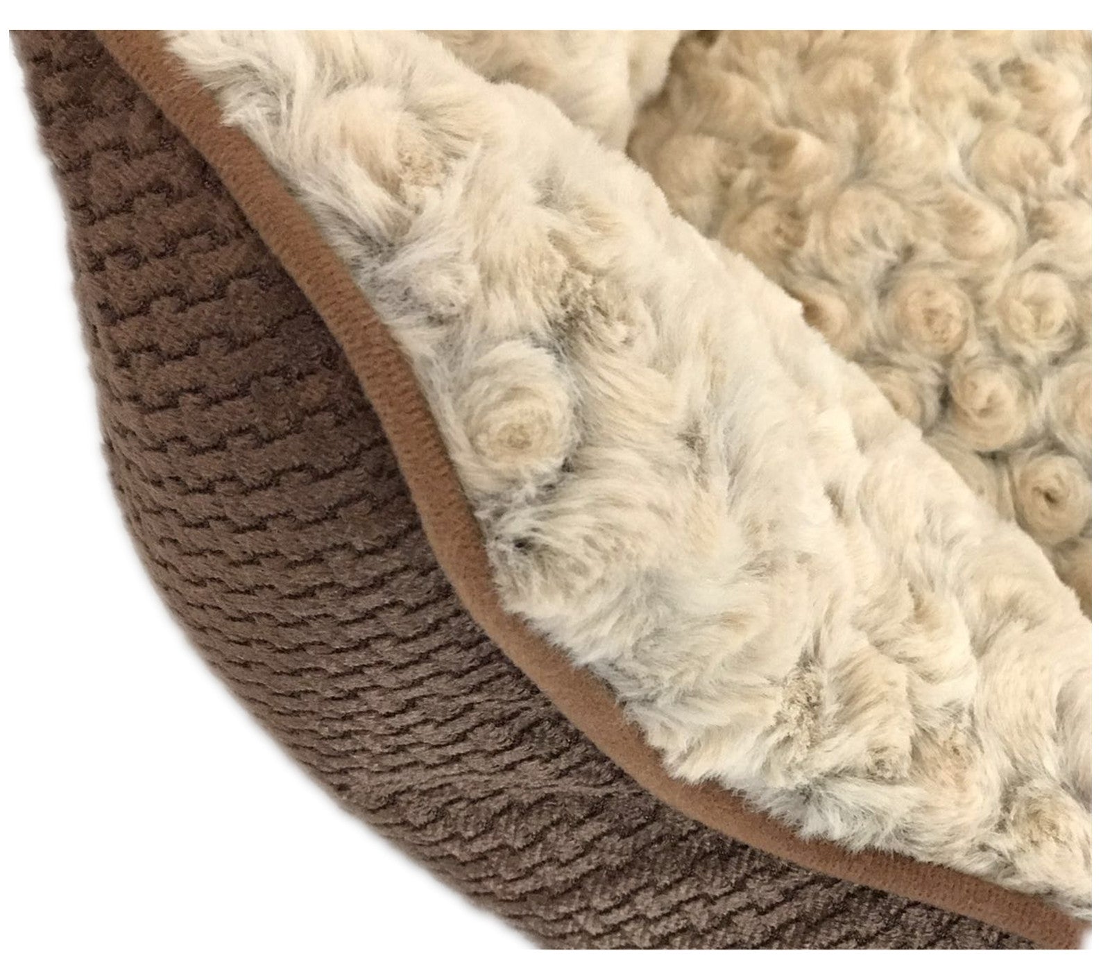 Large Washable Soft Pet Dog Cat Bed Cushion Mattress-Brown V278-ROP3-L-BROWN