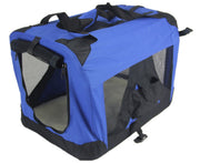 YES4PETS Medium Portable Foldable Dog Cat Rabbit Soft Crate Carrier-Blue V278-SC-M_BLUE