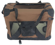 YES4PETS Medium Portable Foldable Dog Cat Puppy Soft Crate-Brown V278-SC-M_BROWN