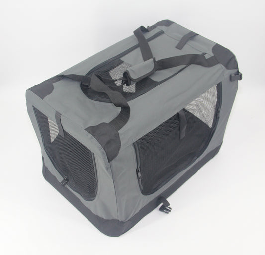 YES4PETS Medium Portable Foldable Dog Cat Puppy Rabbit Soft Crate Carrier-Grey V278-SC-M_GREY