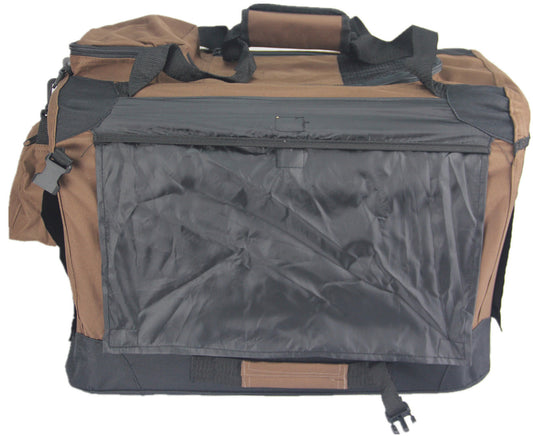YES4PETS Large Fordable Pet Dog Puppy Soft Crate With Curtain-Brown V278-SC7052-L_BROWN