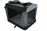 YES4PETS XL Foldable Soft Dog Puppy Cat Crate Cage Carrier With Curtain-Grey V278-SC8158-XL_GREY