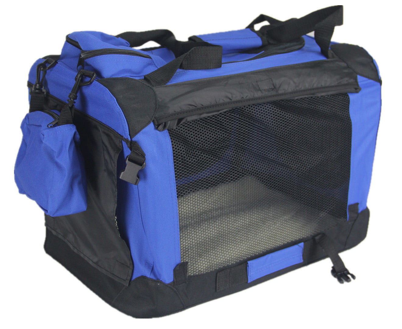YES4PETS XXL Foldable Soft Dog Cat Puppy Crate Carrier With Curtain-Blue V278-SC9163-XXL_BLUE