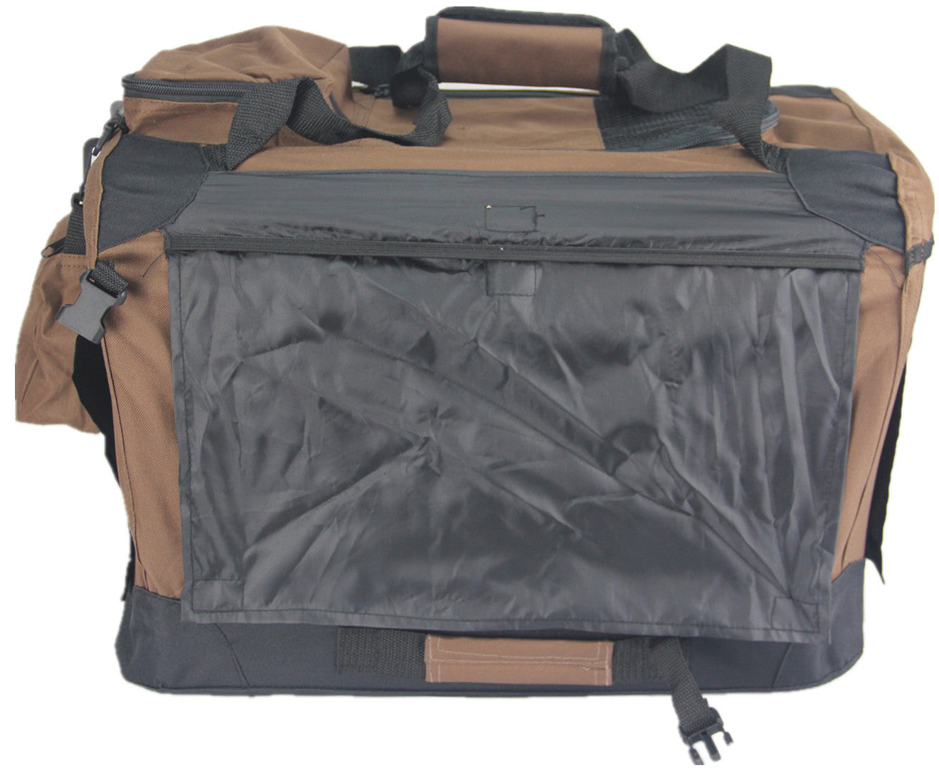 YES4PETS XXL Foldable Soft Dog Cat Puppy Carrier Crate With Curtain-Brown V278-SC9163-XXL_BROWN