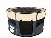 Large Round Portable Soft Playpen Dog Cat Rabbit Puppy Playpen-Grey V278-SP11558_GREY
