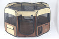 YES4PETS Small Brown Dog Cat Puppy Rabbit Guinea Pig Cat Soft Playpen V278-SP3545_BROWN