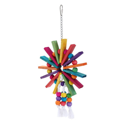 YES4PETS 4 X Assorted Wood Large Hanging Swing Bird Parrot Parakeet Cockatiel Budgie Toys V278-T-11253-11260-11277-11284