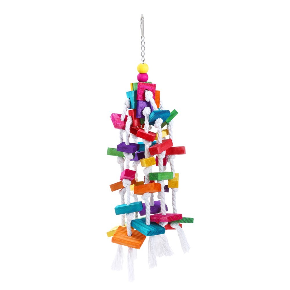 YES4PETS 4 X Assorted Wood Large Hanging Swing Bird Parrot Parakeet Cockatiel Budgie Toys V278-T-11253-11260-11277-11284