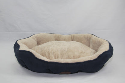 YES4PETS Blue / Grey Washable Fleece Soft Pet Dog Puppy Cat Bed-Large V278-TFRO3-L_BLUE