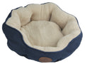 YES4PETS Washable Blue / Grey Fleece Soft Pet Dog Cat Bed-Medium V278-TFRO3-M-BLUE
