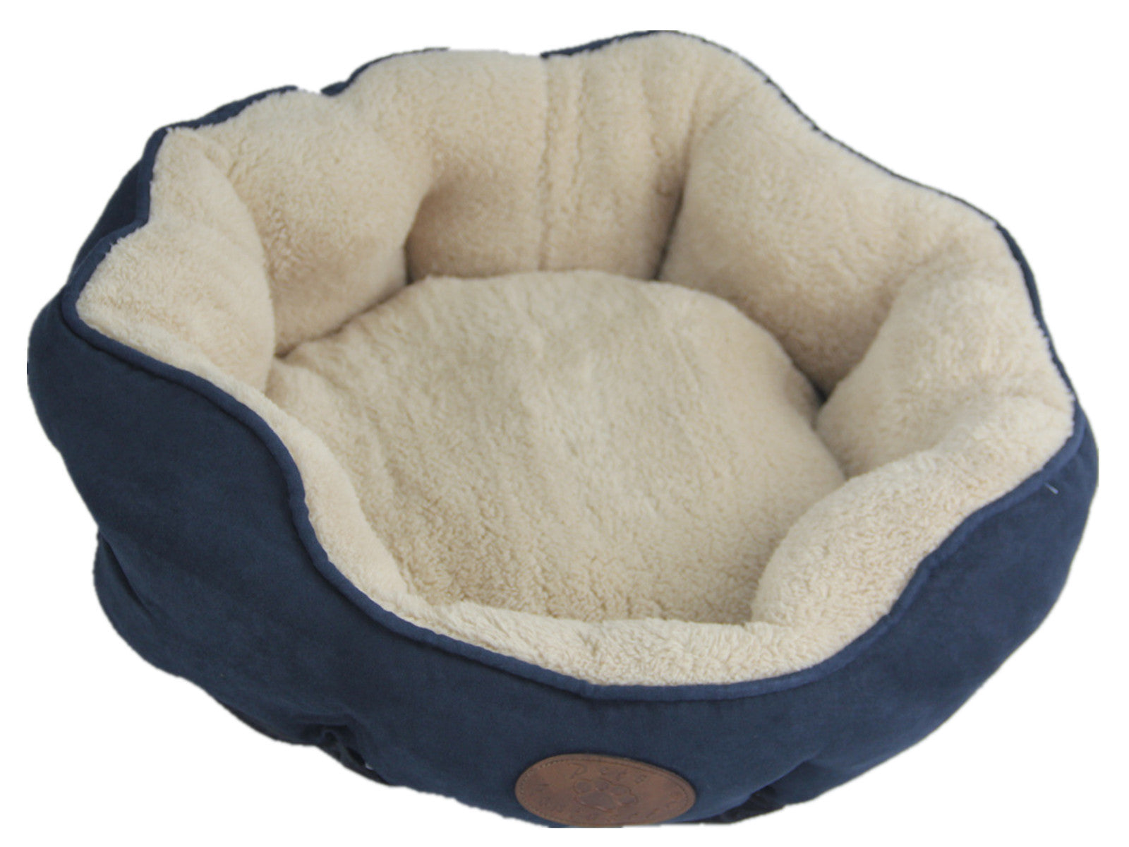 YES4PETS Washable Blue / Grey Fleece Soft Pet Dog Cat Bed-Medium V278-TFRO3-M-BLUE