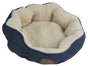 YES4PETS Washable Blue / Grey Fleece Soft Pet Dog Cat Bed-Medium V278-TFRO3-M-BLUE