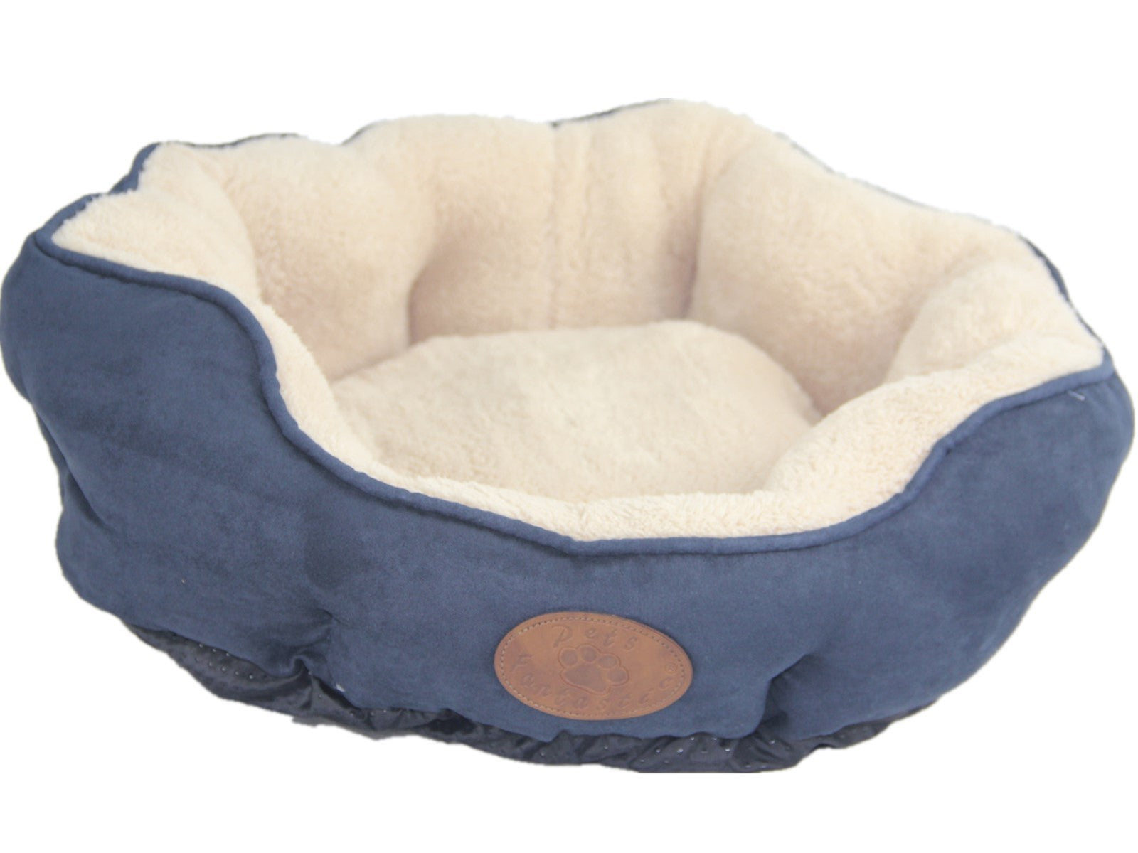 YES4PETS Washable Blue / Grey Fleece Soft Pet Dog Cat Bed-Medium V278-TFRO3-M-BLUE