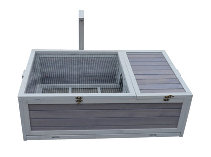 YES4PETS Tortoise House Turtle Habitat Enclosure Wooden Small Animal Hutch Indoor Outdoor V278-TH421