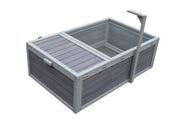 YES4PETS Tortoise House Turtle Habitat Enclosure Wooden Small Animal Hutch Indoor Outdoor V278-TH421