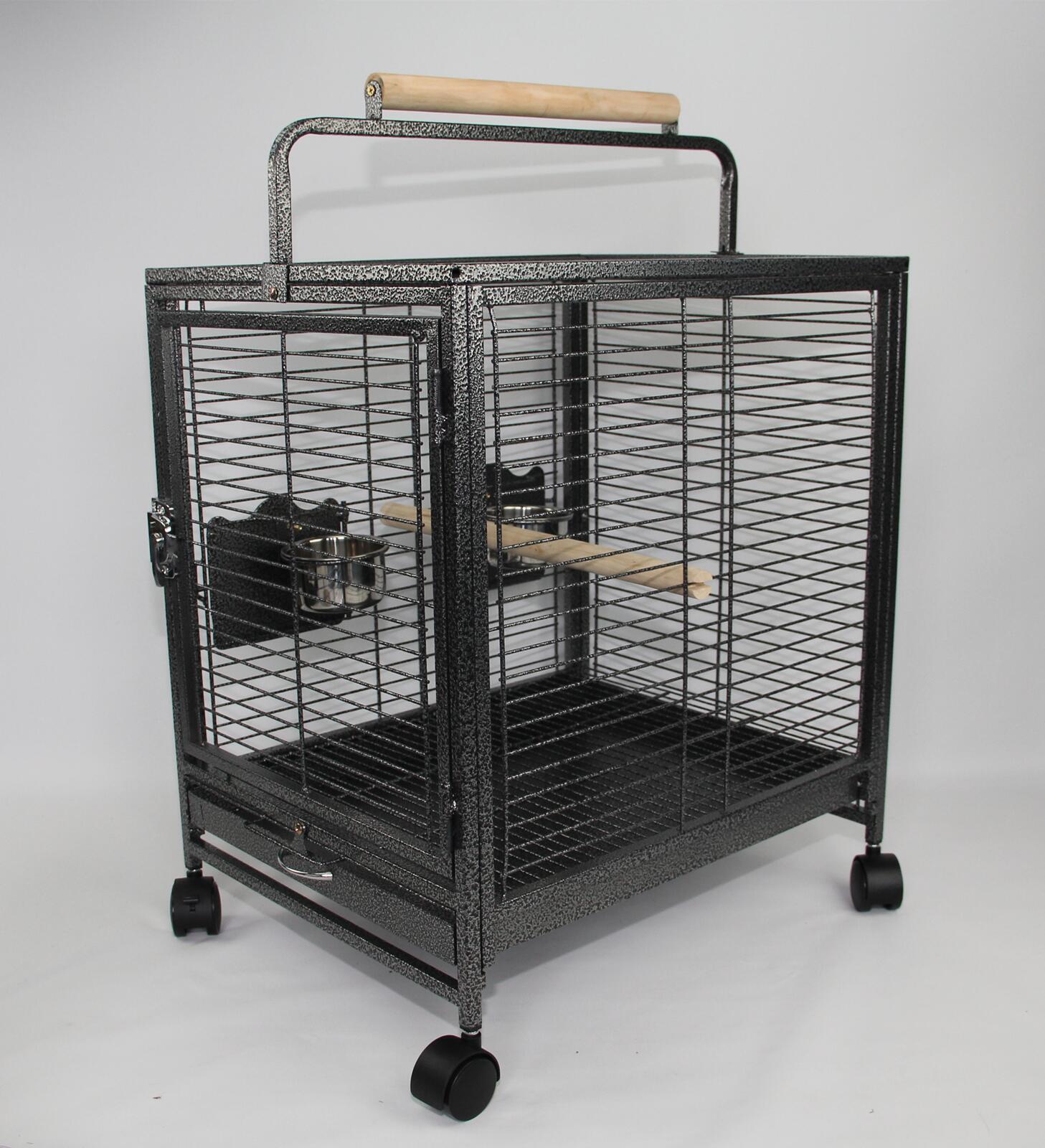 YES4PETS Small Bird Transport Budgie Cage Parrot Aviary Carrier With Wheel V278-TT16