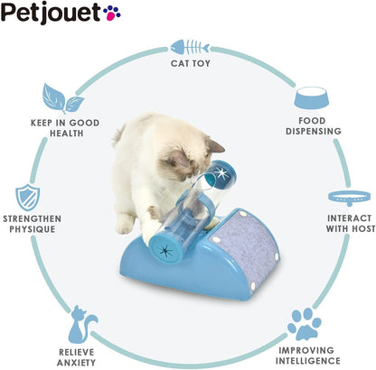 YES4PETS Cat Play Box Kit Pet Toy Kitten Toys Interactive Ball Peek Hunting Toy-Blue V278-TY503-CAT-TOY-BLUE
