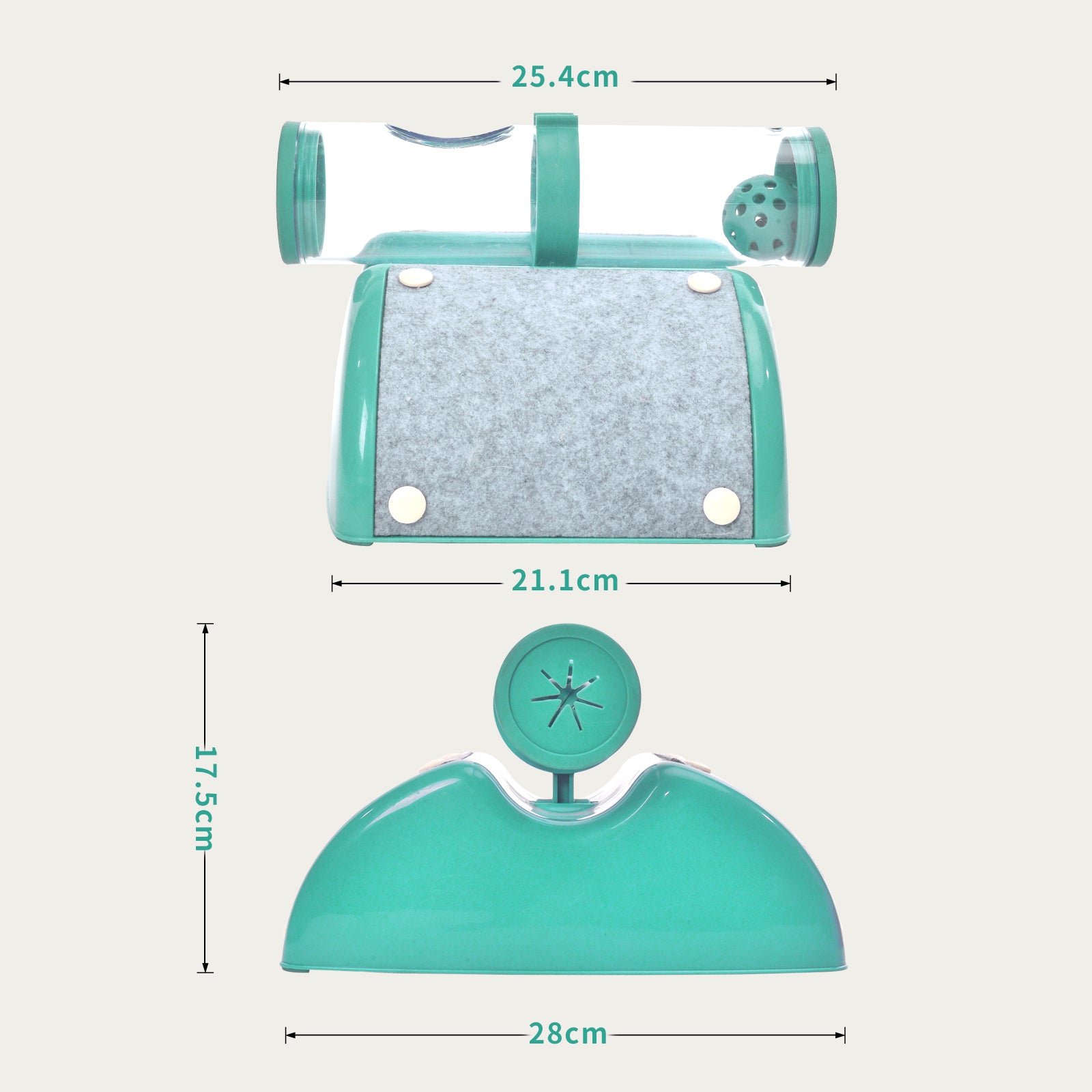Cat Play Box Kit Pet Toy Kitten Toys Interactive Ball Peek Hunting Toy-Green V278-TY503-CAT-TOY-GREEN