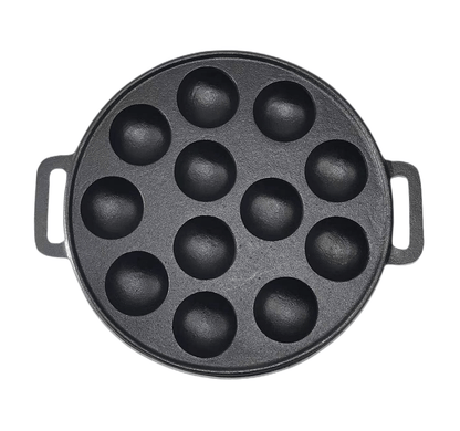 YES4HOMES 12 Holes Mini Cast Iron Cake Pan Mini Dutch Pancake Cake Pan V278-UI1864-12-HOLES-CAKE-PAN