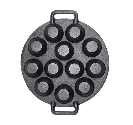 YES4HOMES 12 Holes Mini Cast Iron Cake Pan Mini Dutch Pancake Cake Pan V278-UI1864-12-HOLES-CAKE-PAN