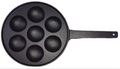 YES4HOMES 7 Holes Mini Cast Iron Cake Pan Mini Dutch Pancake Cake Pan with Handle V278-UI1871-CAKE-PAN