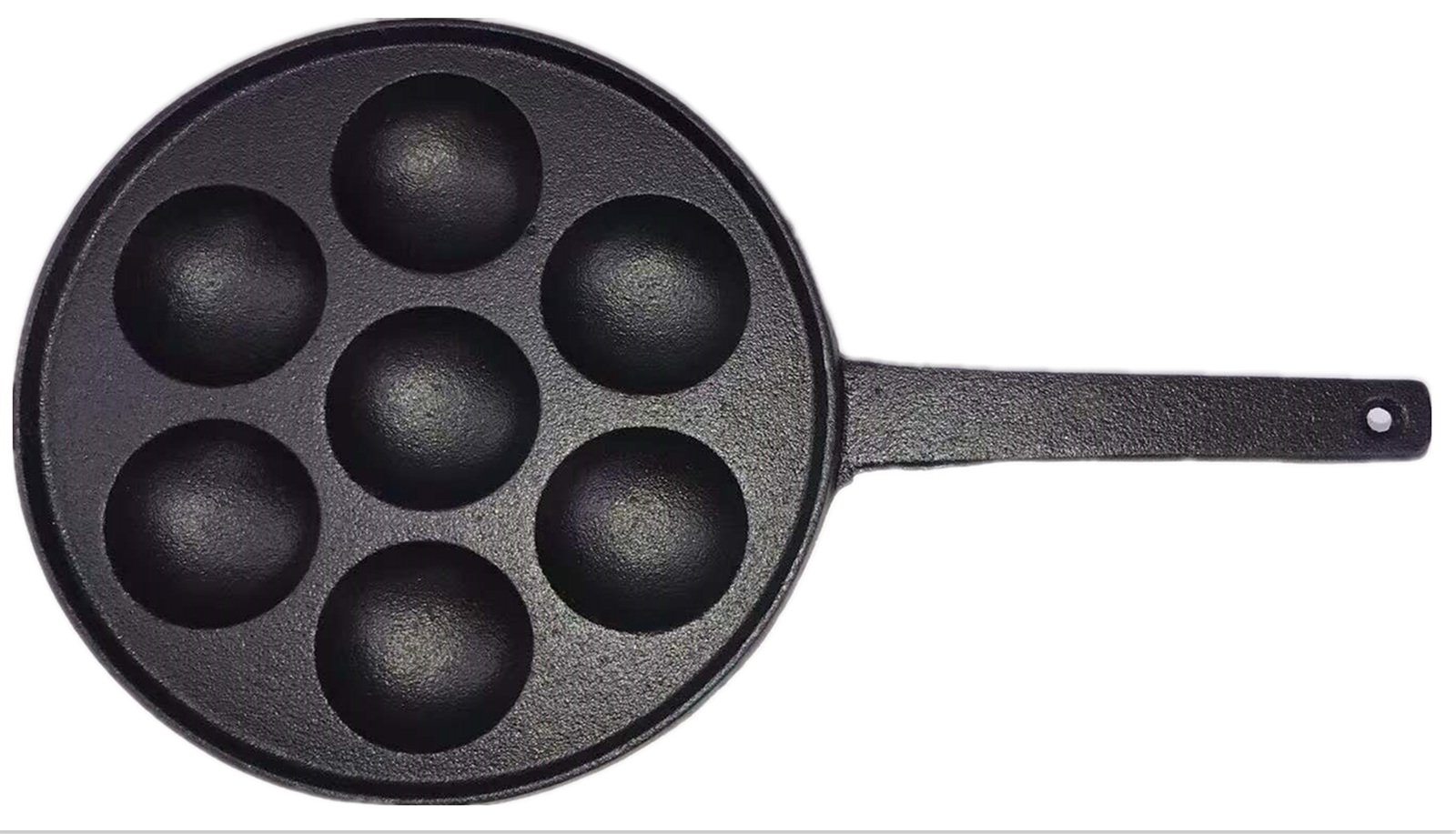 YES4HOMES 7 Holes Mini Cast Iron Cake Pan Mini Dutch Pancake Cake Pan with Handle V278-UI1871-CAKE-PAN