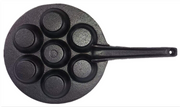 YES4HOMES 7 Holes Mini Cast Iron Cake Pan Mini Dutch Pancake Cake Pan with Handle V278-UI1871-CAKE-PAN