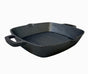 YES4HOMES 26 cm Barbecue Cast Iron Fry Grill Pan Pre-Seasoned Oven Safe Grill Frypan V278-UI3042