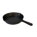 YES4HOMES 25 cm Cast Iron Skillet Barbecue Fry Pan Pre-Seasoned Oven Safe Grill Frypan V278-UI3066