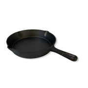 YES4HOMES 25 cm Cast Iron Skillet Barbecue Fry Pan Pre-Seasoned Oven Safe Grill Frypan V278-UI3066