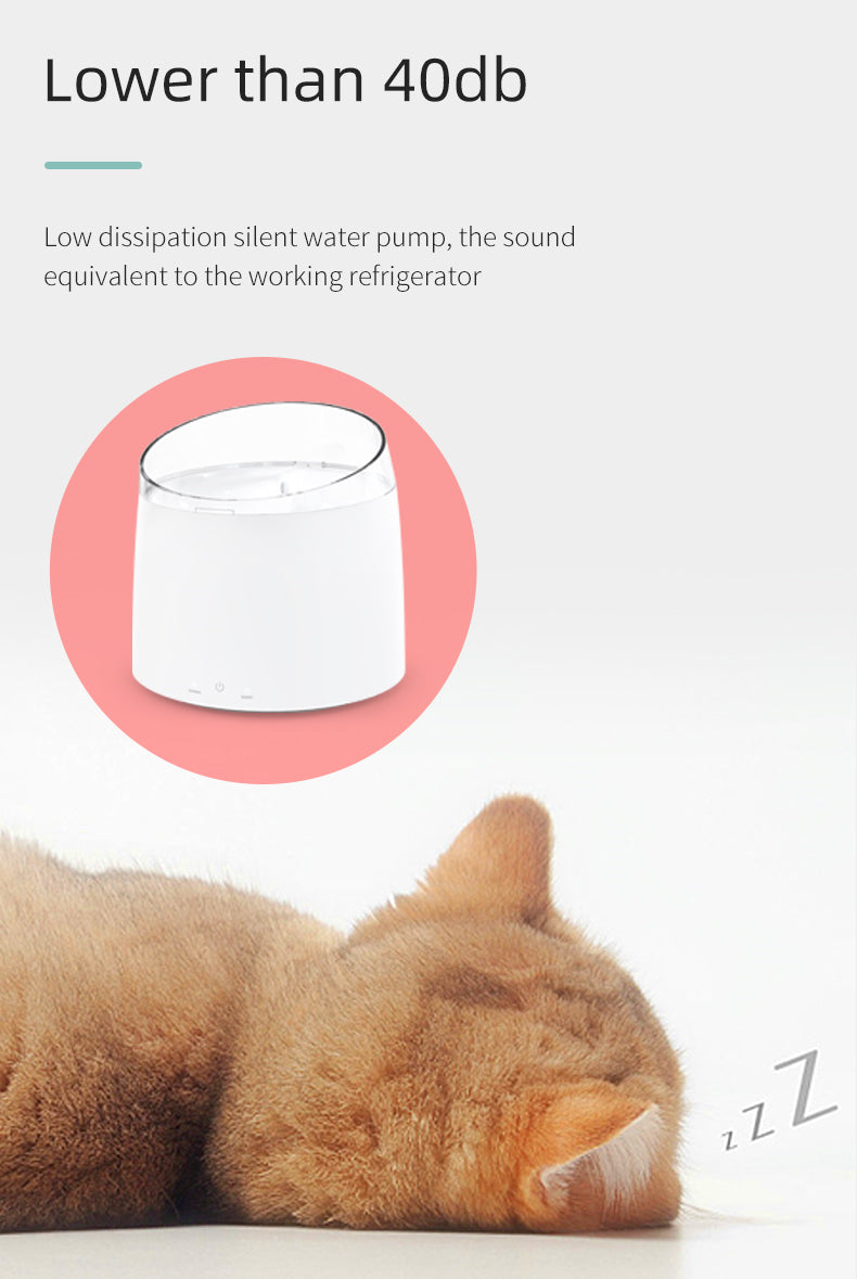 Electric Pet Dog Cat Water Fountain Automatic Self-Clean Water Fountain 1.5L V278-W2-N-WATER-FOUNTAIN