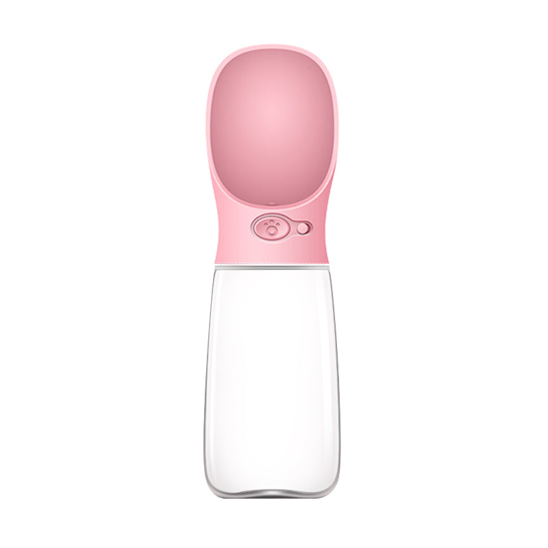 YES4PETS 550ml Portable Pet Dog Puppy Cat Drinking Mug Water Feeder Bottle Valve Travel Bottle Pink V278-WATER-BOTTLE-550-PINK