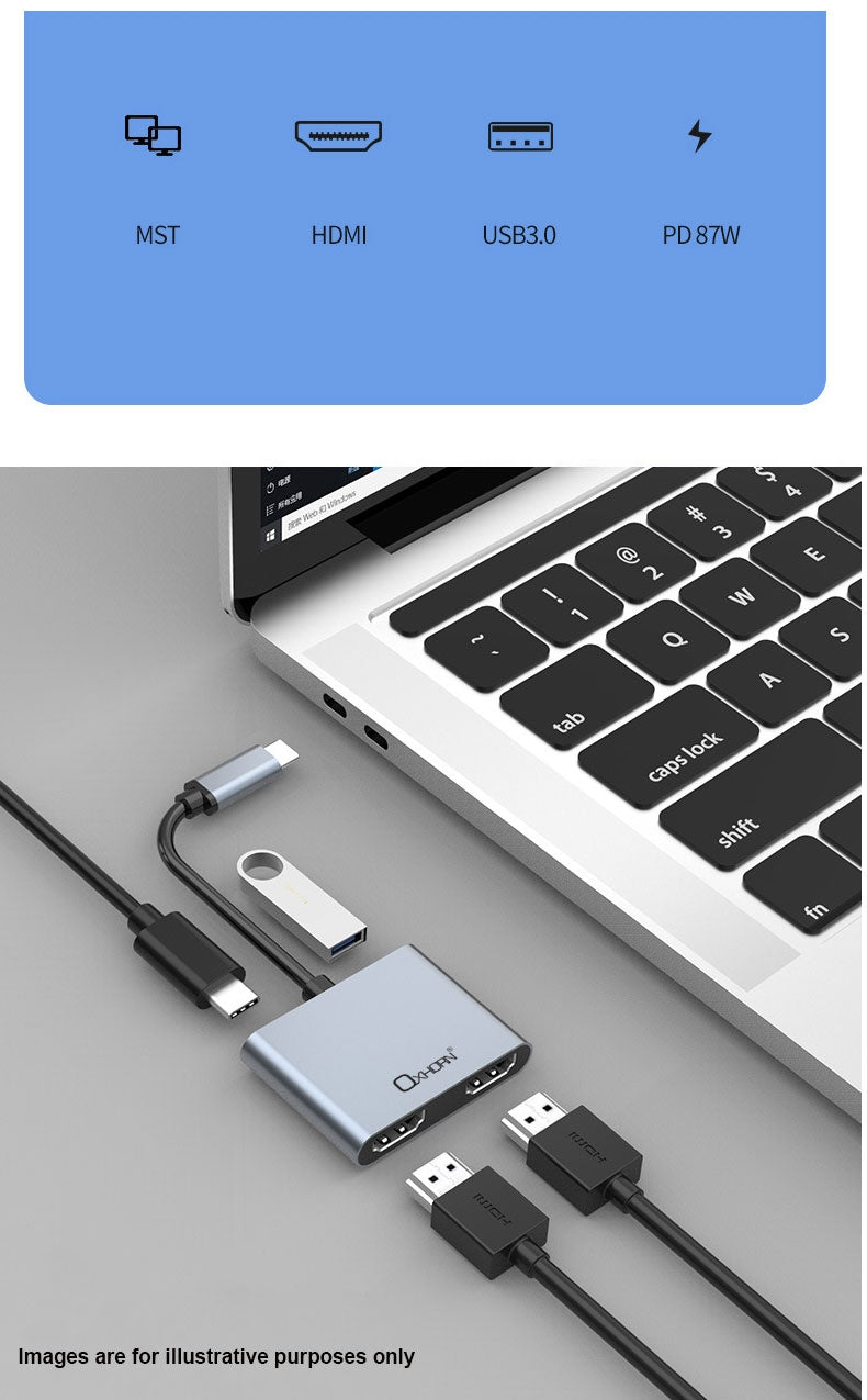 Oxhorn USB C Multi Display Adapter V28-ACBOXHADU31DHUC