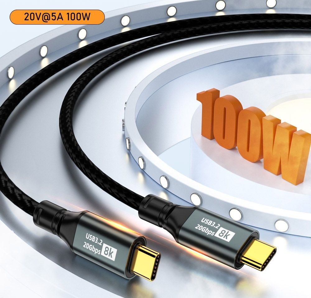 OXHORN CB-CC-321 USB C 3.2 Gen 2x2 Cable 1m V28-ACBOXHCBCC321