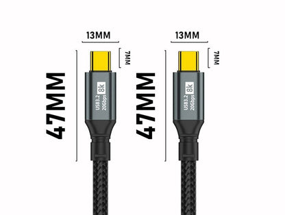 OXHORN CB-CC-321 USB C 3.2 Gen 2x2 Cable 1m V28-ACBOXHCBCC321