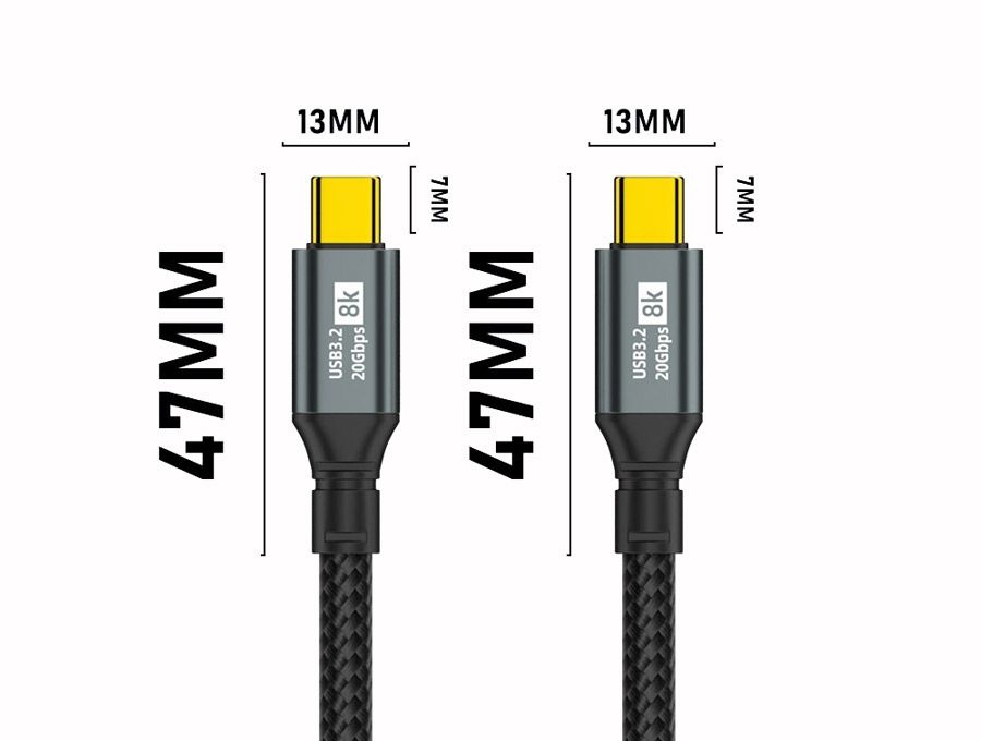 OXHORN CB-CC-322 USB C 3.2 Gen 2x2 Cable 2m V28-ACBOXHCBCC322