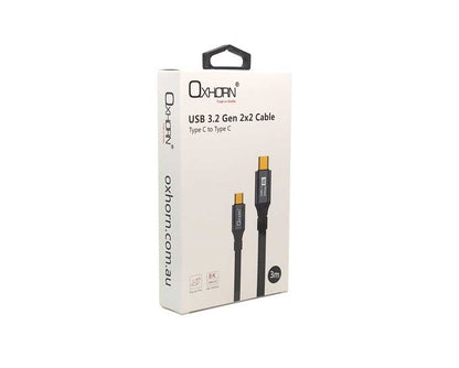 OXHORN CB-CC-323 USB C 3.2 Gen 2x2 Cable 3m V28-ACBOXHCBCC323
