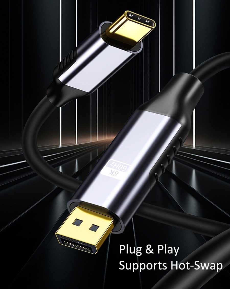 OXHORN CB-CD-802 USB C to DP Cable 2m V28-ACBOXHCBCD802