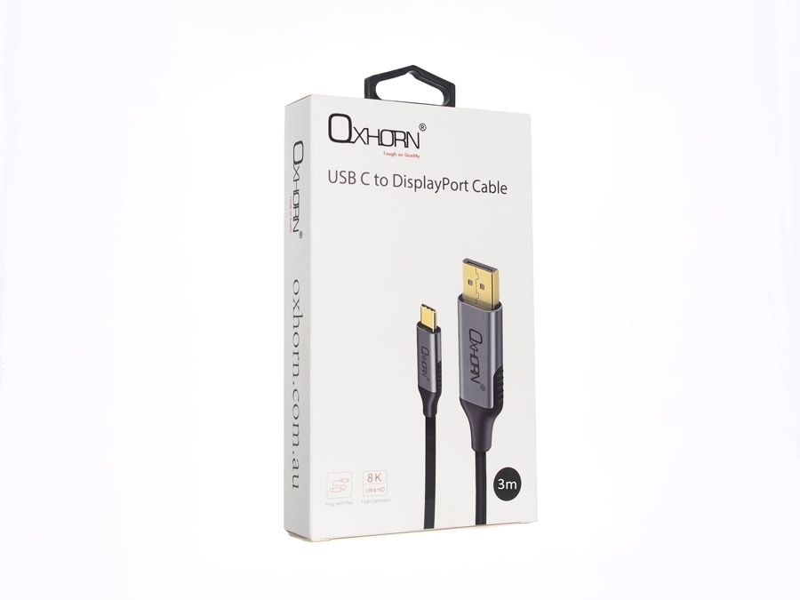 OXHORN CB-CD-803 USB C to DP Cable 3m V28-ACBOXHCBCD803