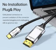 OXHORN CB-CH-403 USB C to HDMI 2.0 Cable 3m V28-ACBOXHCBCH403