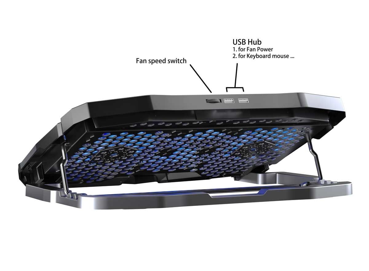 OXHORN LC-1701 Laptop Cooling Stand High Adjustable V28-ACBOXHLC1701