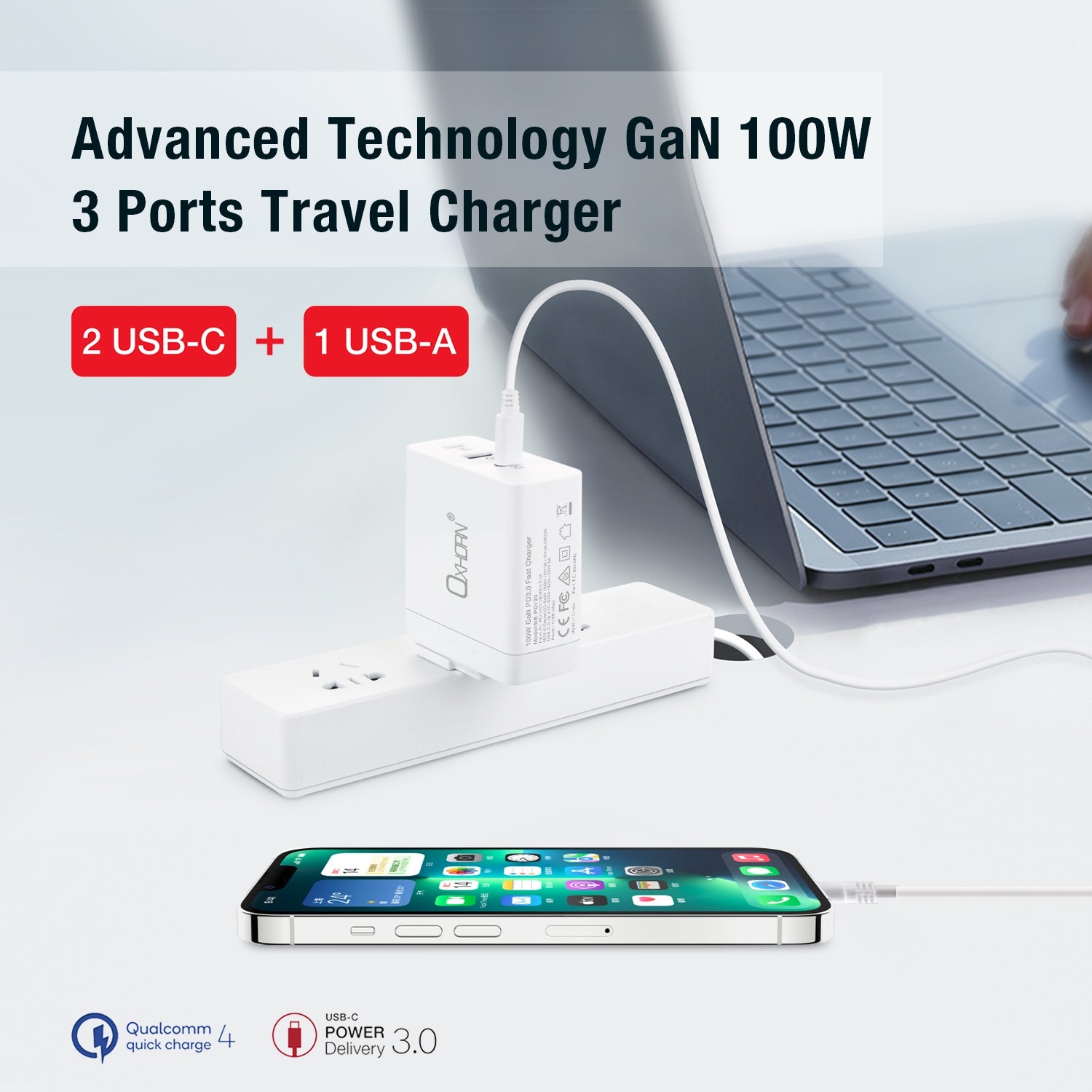 Oxhorn Type C GaN Charger 100w V28-ACBOXHNBPD100