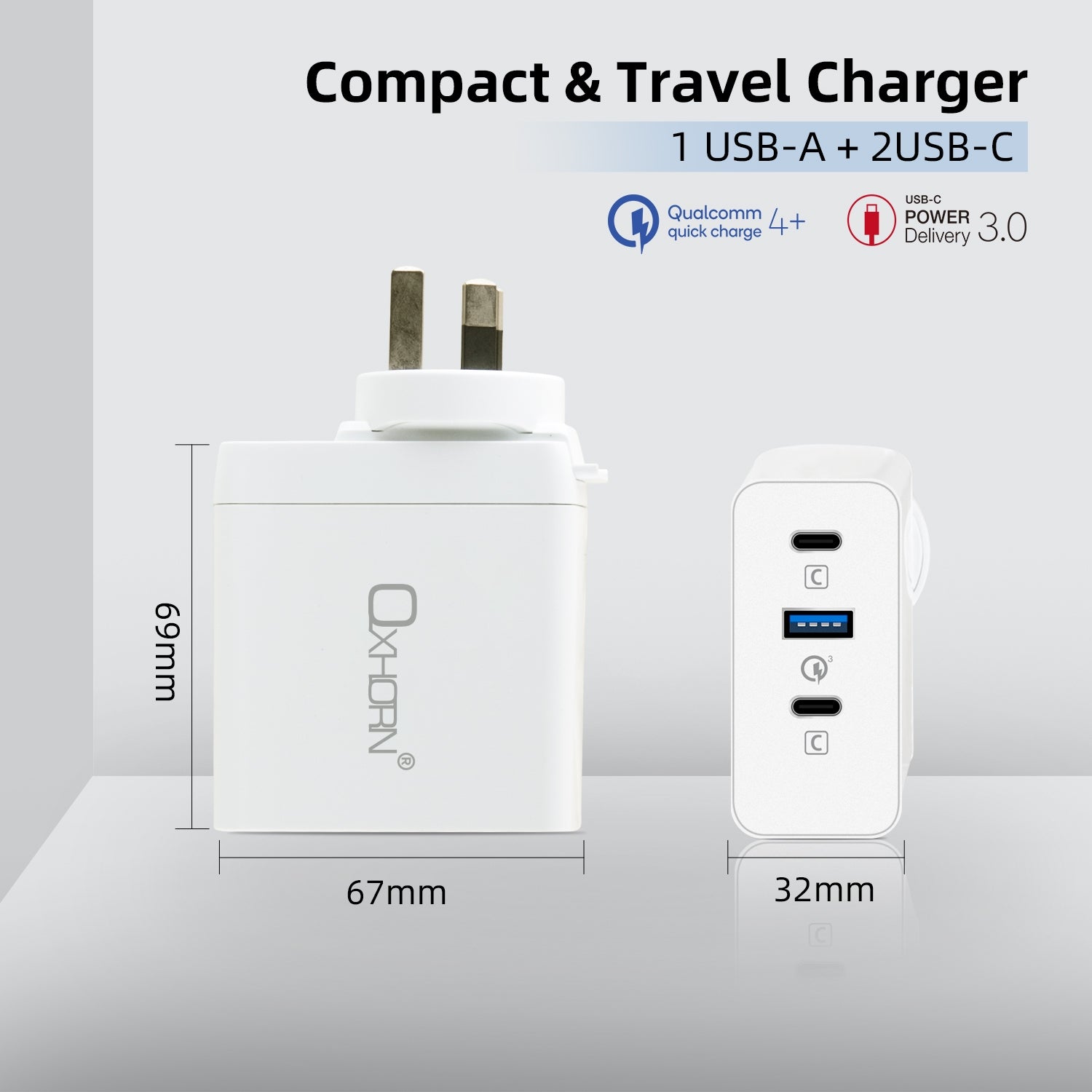 Oxhorn Type C GaN Charger 100w V28-ACBOXHNBPD100