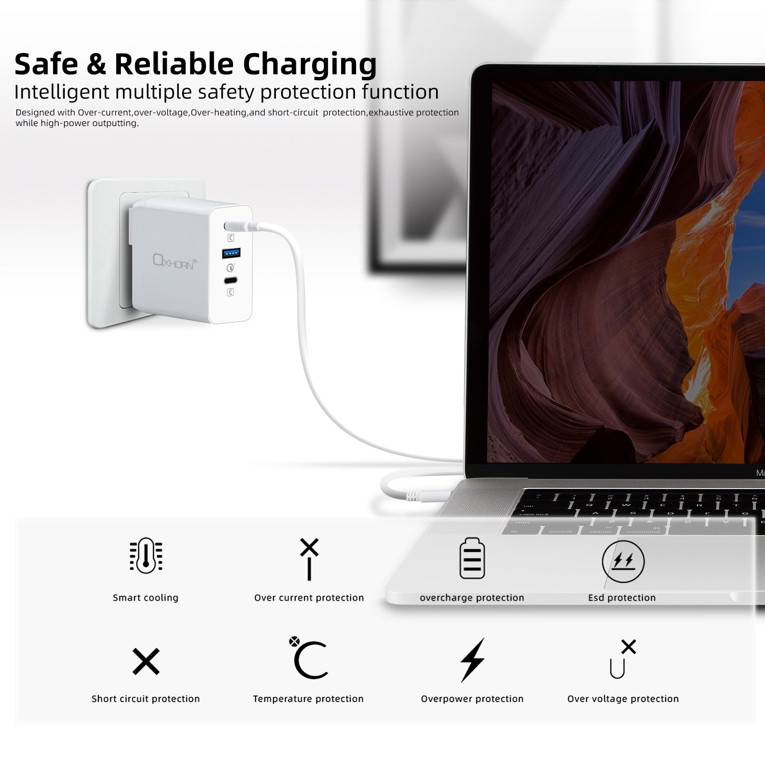 Oxhorn Type C GaN Charger 100w V28-ACBOXHNBPD100