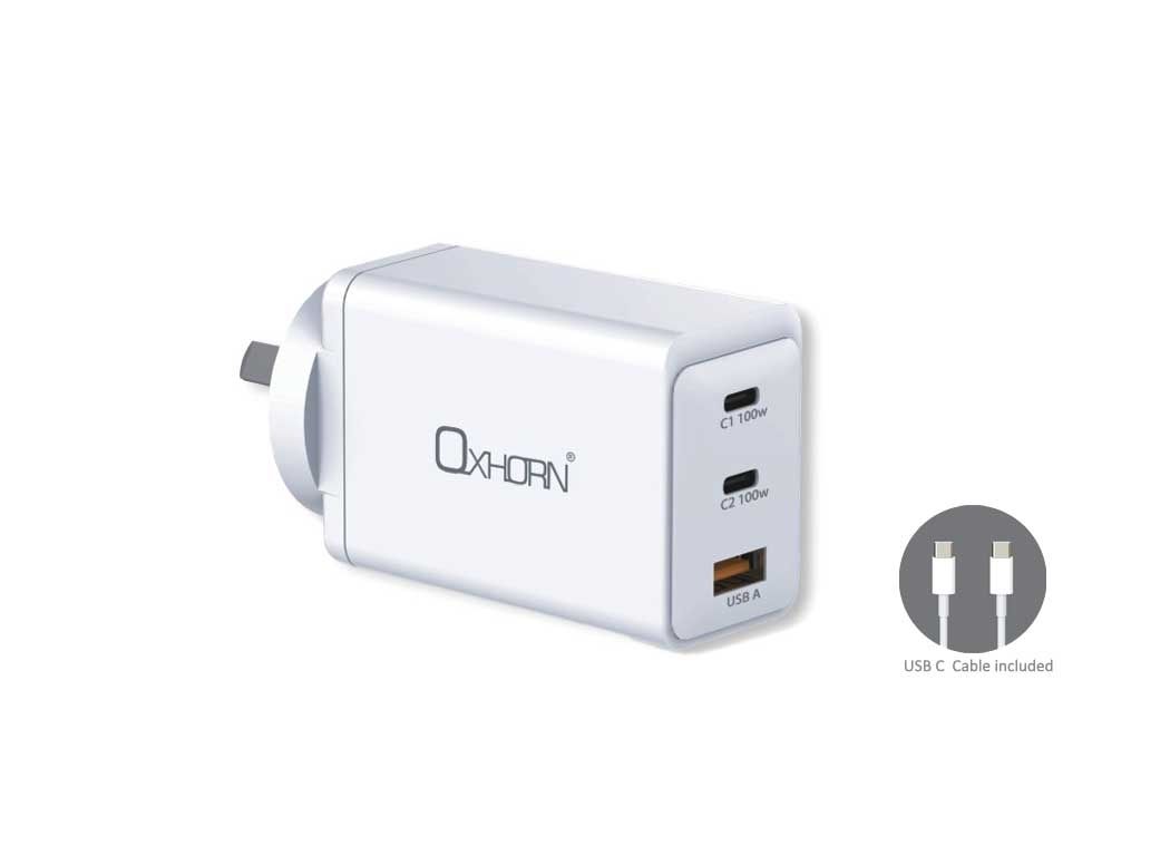 OXHORN NB-PD100S PD 100W GaN Charger 3-Port V28-ACBOXHNBPD100S