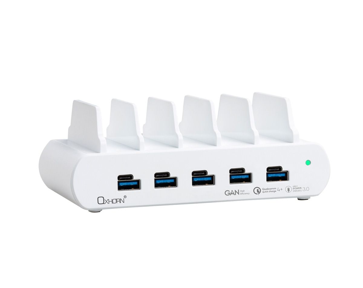 OXHORN NB-PD150D PD 150W 5-Port (5A+5C) Charging Dock with build-in rack V28-ACBOXHNBPD150D