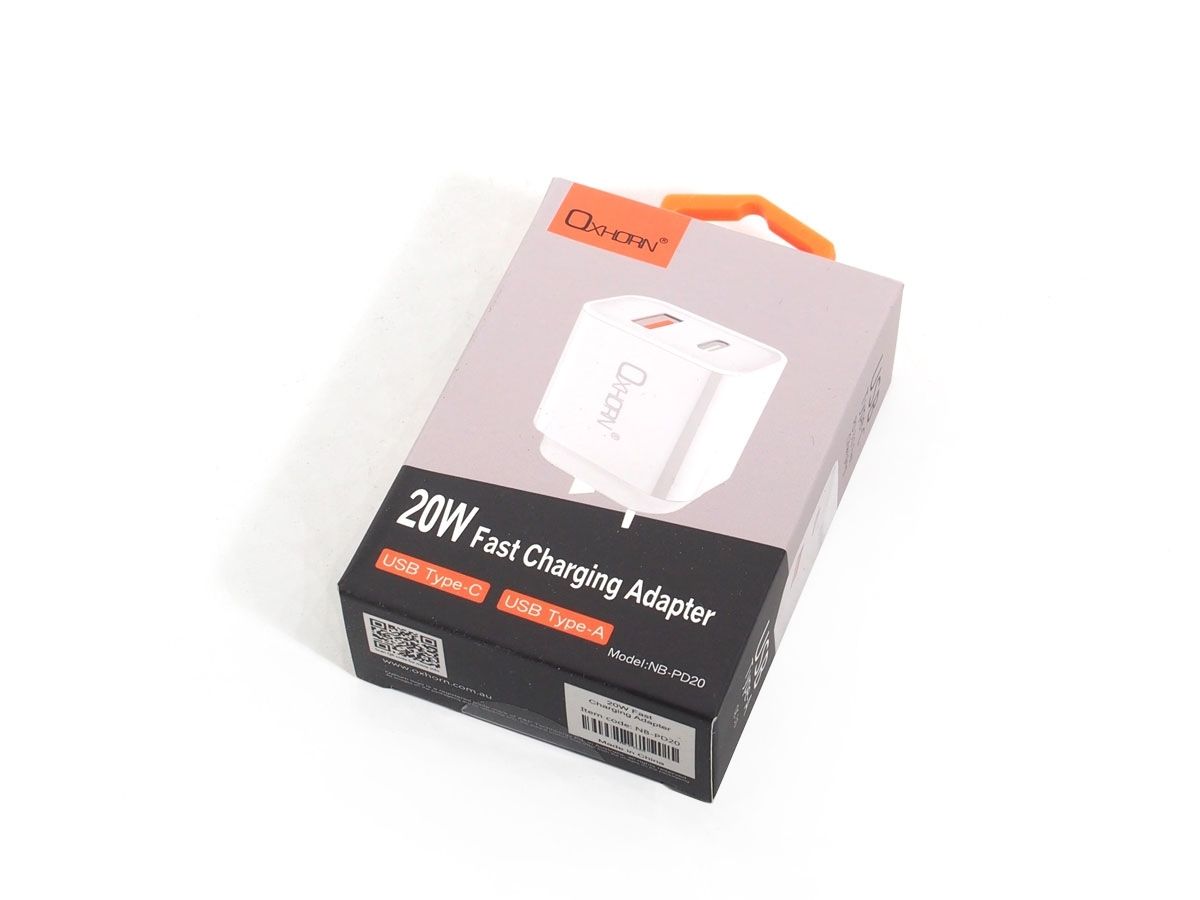 OXHORN NB-PD20 Type C & USB Quick Charger 20W V28-ACBOXHNBPD20