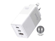 OXHORN NB-PD65CCAW PD GaN Charger 65W 3 Ports White V28-ACBOXHNBPD65CCAW